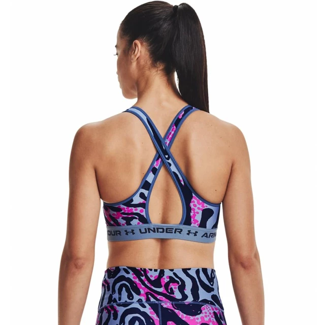 Sports Bra Under Armour Crossback Mid Print - Ash Plum