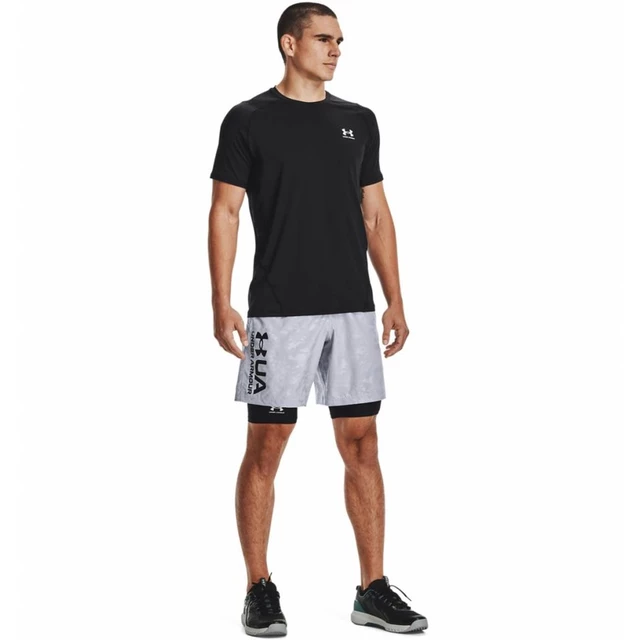 Pánské kraťasy Under Armour Woven Emboss Shorts - Academy/White