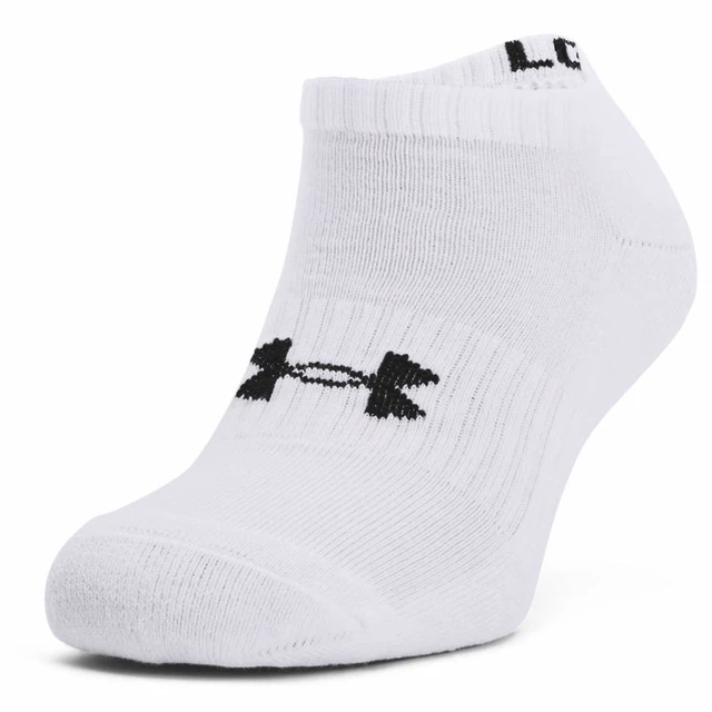 Unisex No-Show Socks Under Armour Core – 3-Pack - Black - White