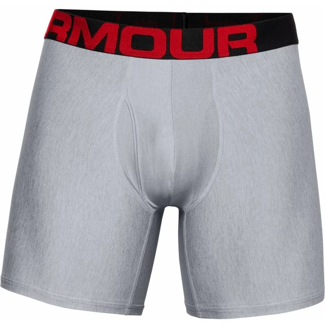 Under Armour UA Tech 6in Herren Boxershorts 2 Paar - Rot - Mod Gray Light Heather