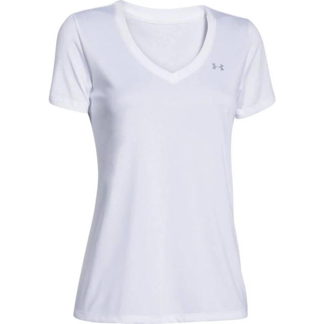 Women’s V-Neck T-Shirt Under Armour Tech SSV – Solid - White