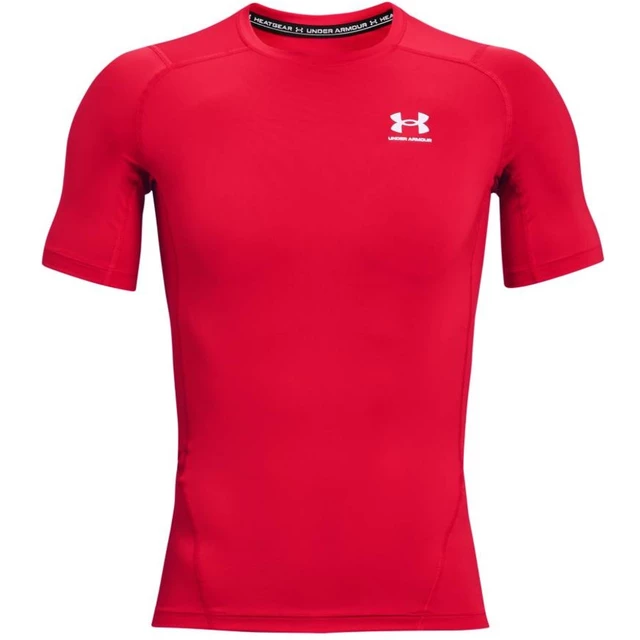 Men’s Compression T-Shirt Under Armour HG Armour Comp SS - Black - Red