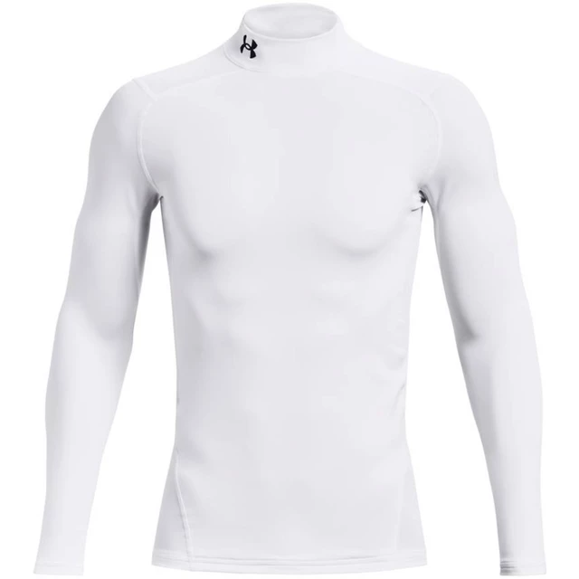 Men’s Compression T-Shirt Under Armour ColdGear Mock - White - White