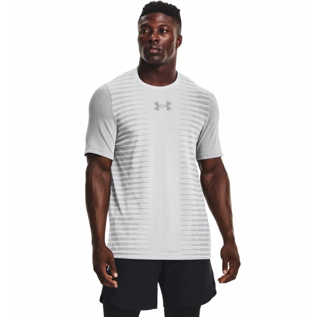 Men’s T-Shirt Under Armour Seamless Wordmark SS - Halo Gray - Halo Gray