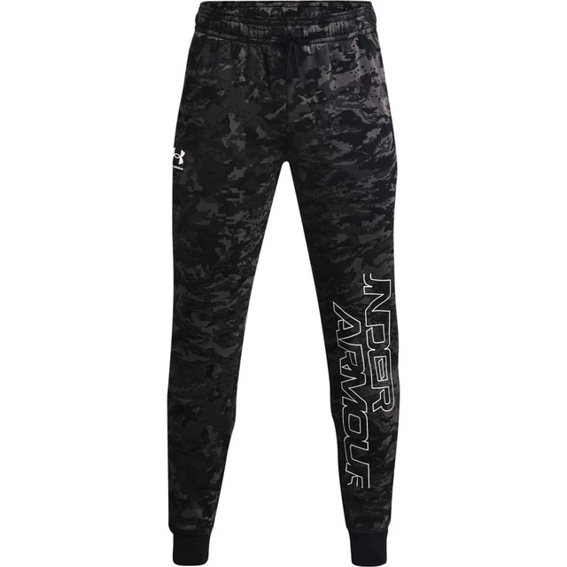 Pánské tepláky Under Armour Rival FLC Camo Script JGR