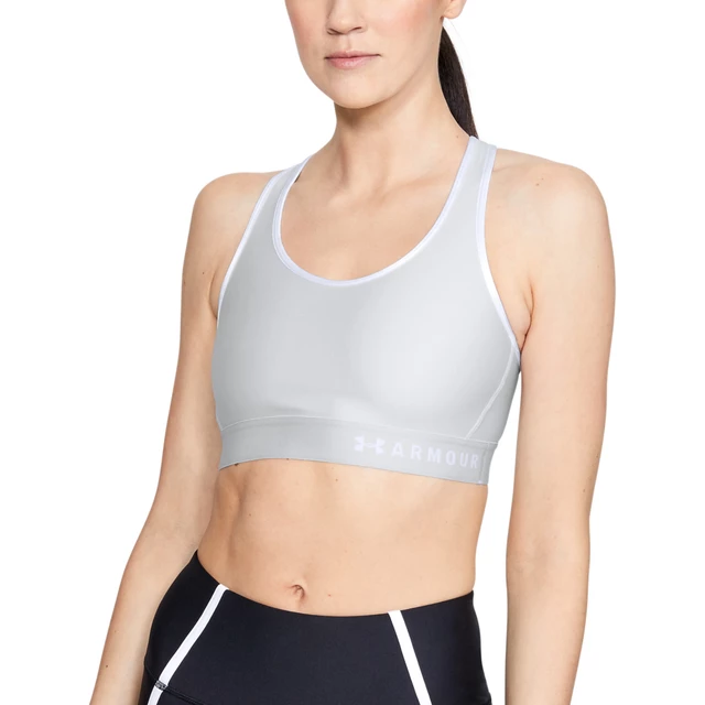 Women’s Sports Bra Under Armour Mid Keyhole - Halo Gray - Halo Gray