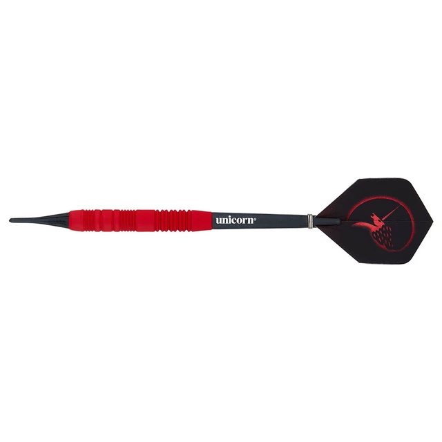 Lotki do darta Unicorn Core Plus Rubberised Brass Red 3 szt.