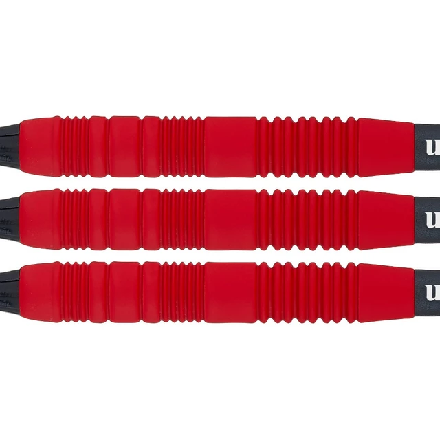 Lotki do darta Unicorn Core Plus Rubberised Brass Red 3 szt.