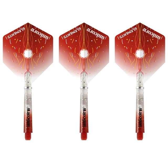 Dart Shafts & Flights Unicorn Gripper 4 Elements Combo - Red Firestorm - Red Firestorm