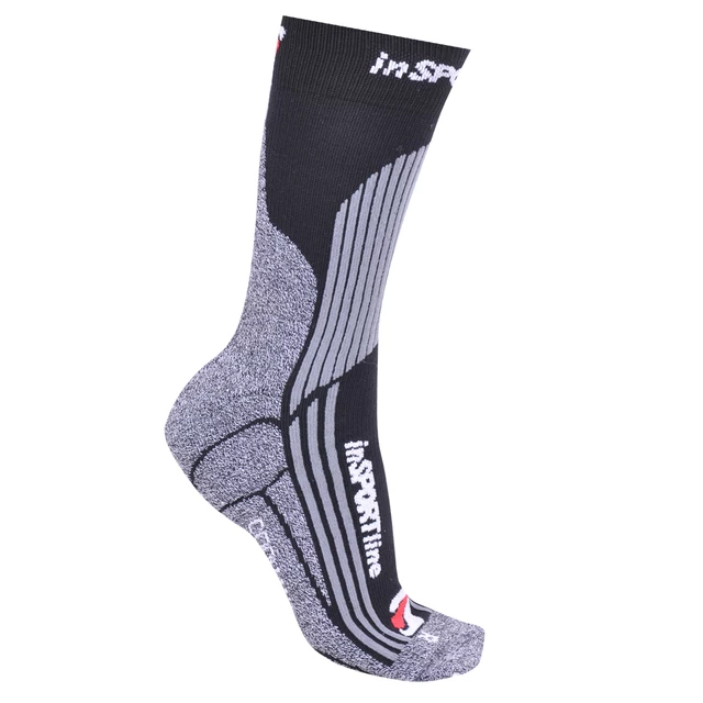 Multifunkční ponožky inSPORTline COOLMAX & ionty stříbra - černá
