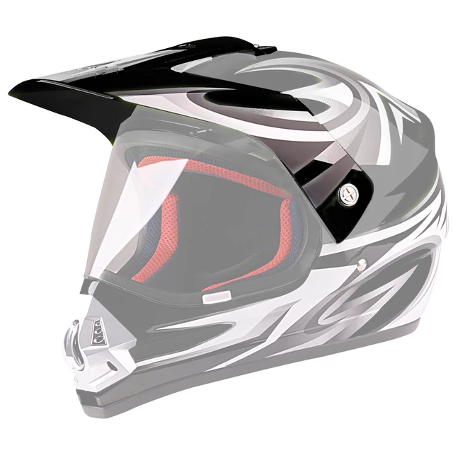 Replacement Visor for WORKER V340 Helmet - Black and Graphics - Black and Graphics