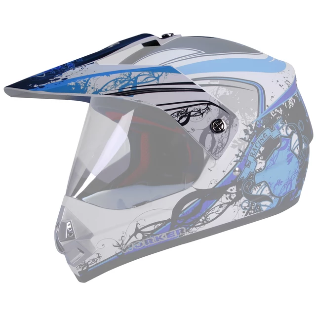 Replacement Visor for WORKER V340 Helmet - Red and Graphics