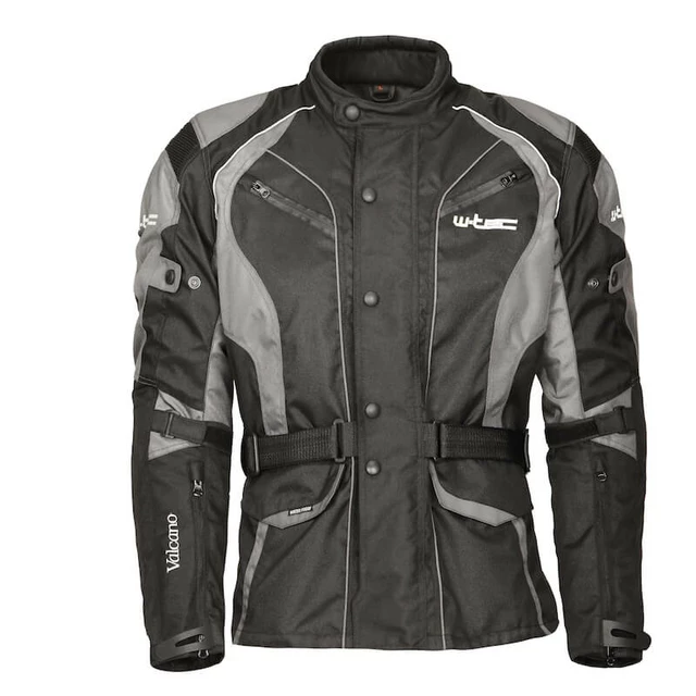 W-TEC Valcano Motorradjacke - schwarz-grau - schwarz-grau