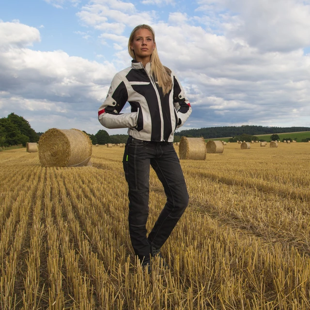 Damskie jeansowe spodnie motocyklowe W-TEC Theo - Czarny