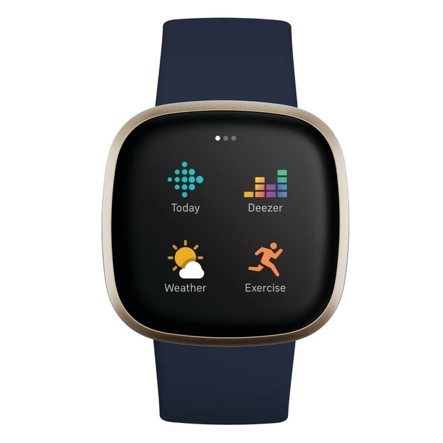 Smart Watch Fitbit Versa 3 Midnight/Soft Gold Aluminum