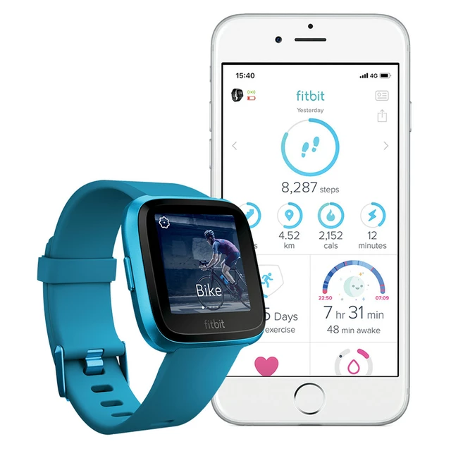 Smart Watch Fitbit Versa Lite Marina Blue/Marina Blue Aluminum