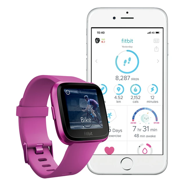 Inteligentné hodinky Fitbit Versa Lite Mulberry/Mulberry Aluminum