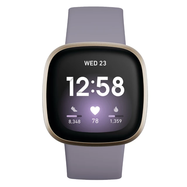 Inteligentné hodinky Fitbit Versa 3 Soft Gold Aluminum/Thistle