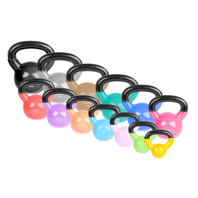 Sada vinylových činek inSPORTline Ketlebel 2-26 kg