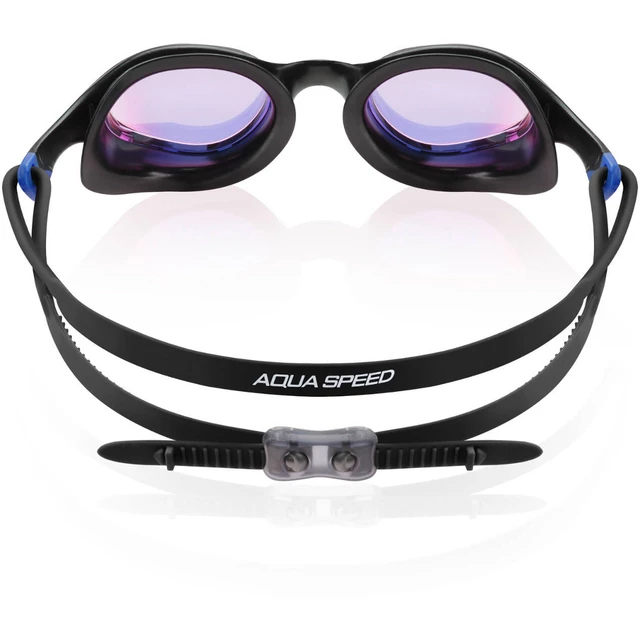 Swimming Goggles Aqua Speed Vortex Mirror - White/Blue/Rainbow Mirror