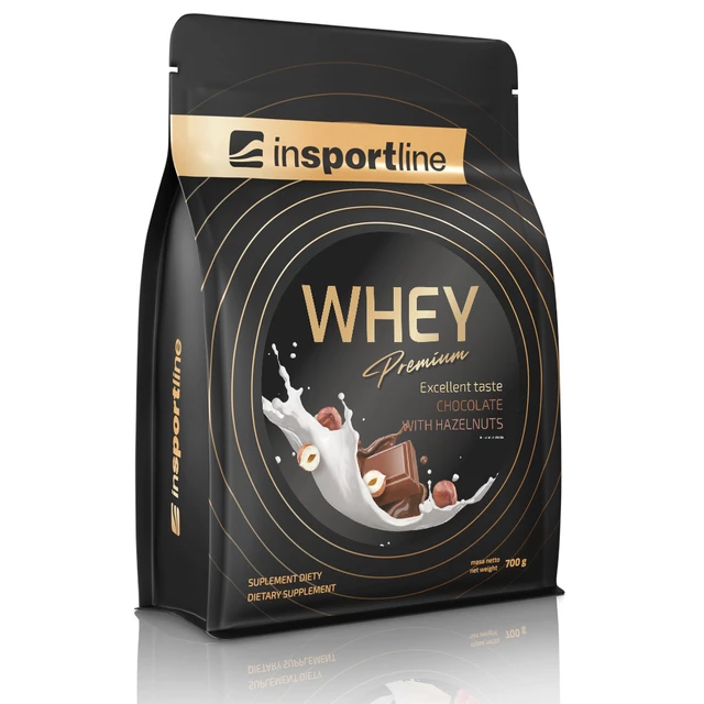 Białko serwatkowe inSPORTline WHEY / WPC Premium czekolada z orzechami laskowymi 700g