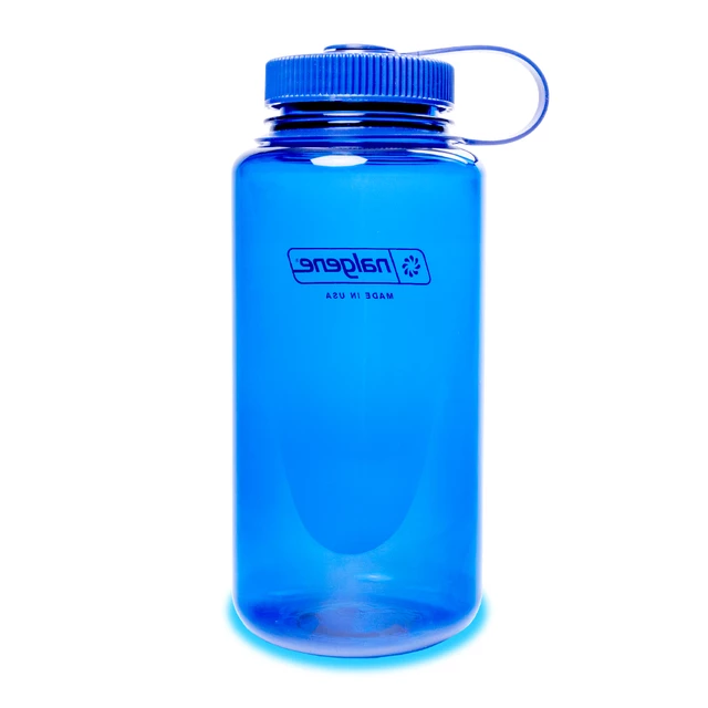 Outdoor Water Bottle NALGENE Wide Mouth Sustain 1 L - Gray w/Blue Cap