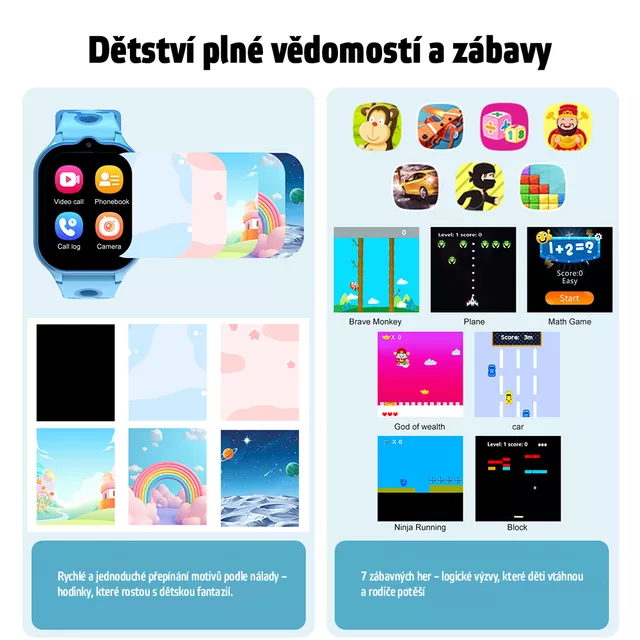 Smartwatch zegarek dla dzieci SIM GPS 4G LTE IP67 SOS inSPORTline Odino
