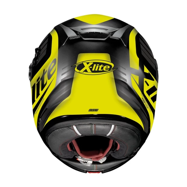 X-Lite X-1004 Nordhelle N-Com Flat Black-Yellow Motorradhelm - schwarz-gelb