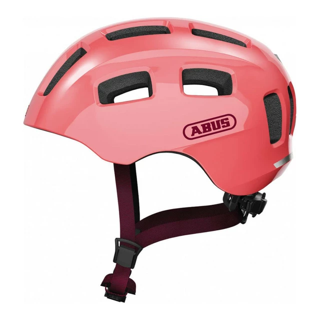 Children’s Cycling Helmet Abus Youn-I 2.0 - Sparkling Titan - Living Coral