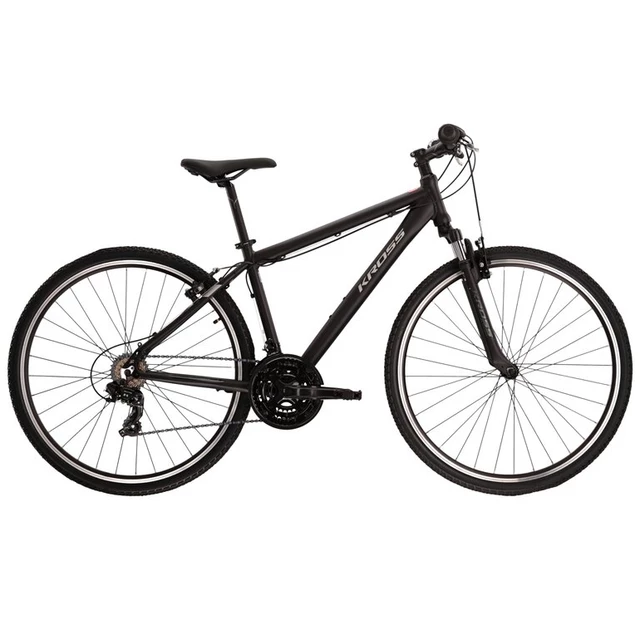 Pánsky crossový bicykel Kross Evado 1.0 28" - model 2022 - čierna/grafitová - čierna/grafitová