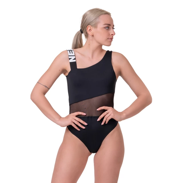 Dámské jednodílné plavky Nebbia One Shoulder Sporty 559 - Black