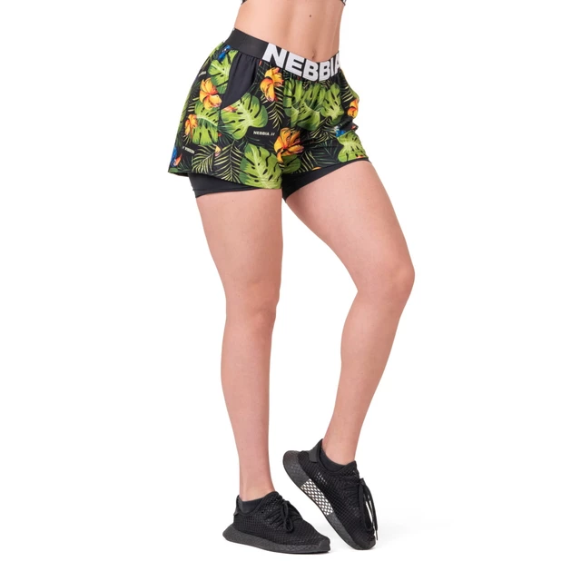 Women’s Shorts Nebbia High-Energy Double Layer 563 - Jungle Green