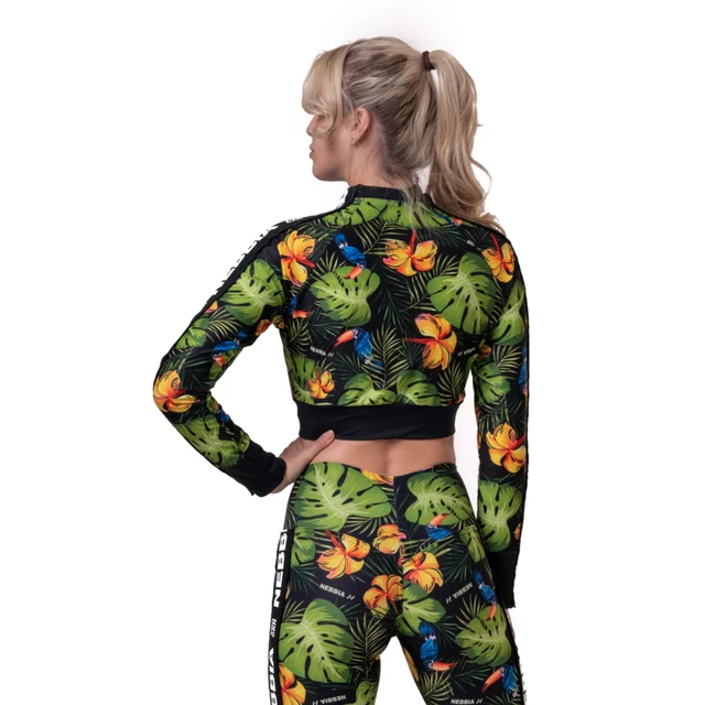 Dámska bunda Nebbia High-Energy Cropped Jacket 564 - Jungle Green