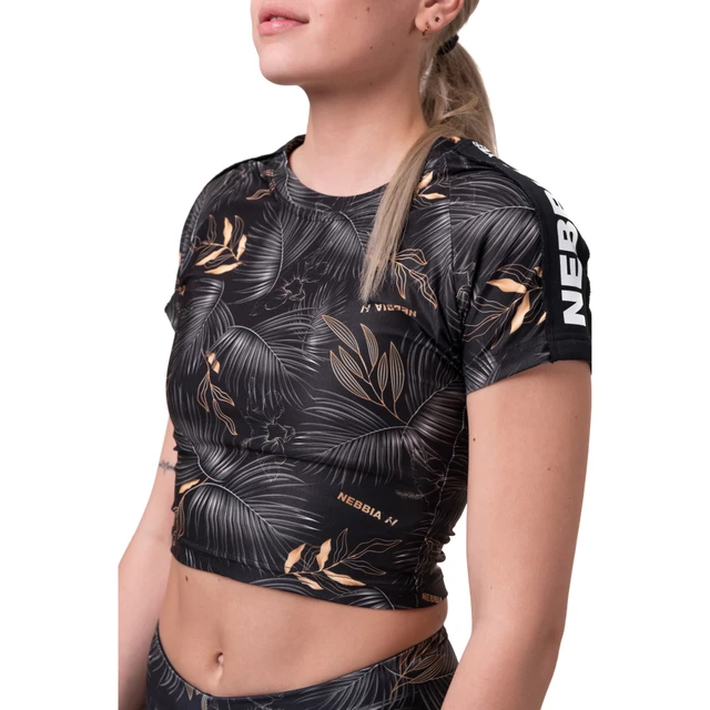 Dámsky crop top Nebbia Active 568 - Volcanic Black