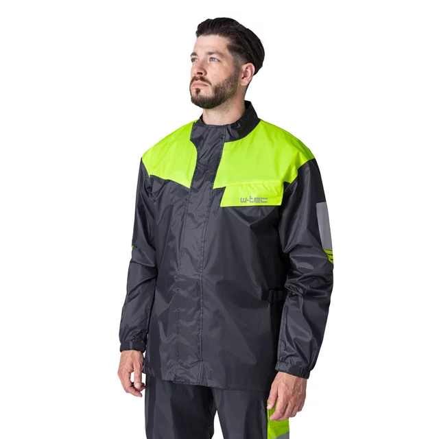 Moto pláštěnka W-TEC Igava - černá-fluo zelená