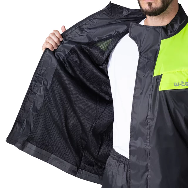 Moto pláštěnka W-TEC Igava - černá-fluo zelená