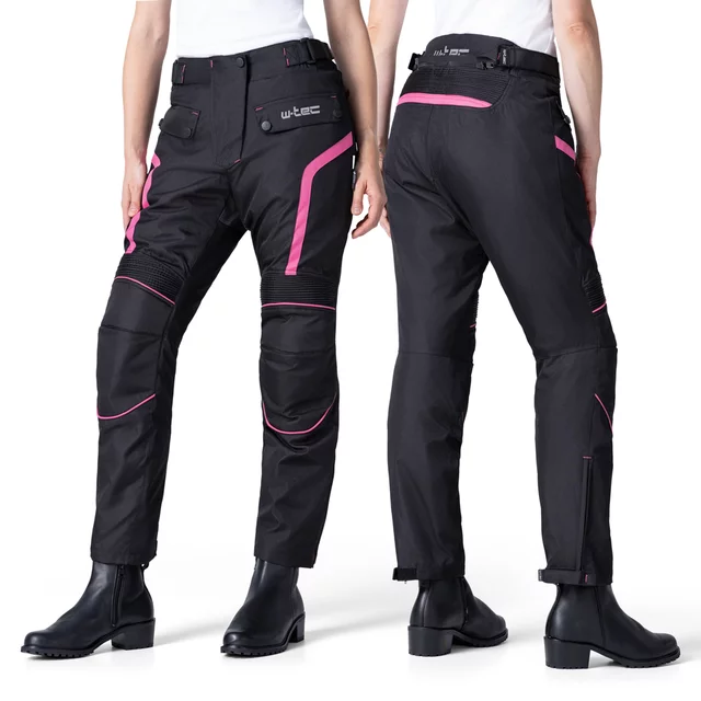 Dámské moto kalhoty W-TEC Durmanes Lady - černo-růžová