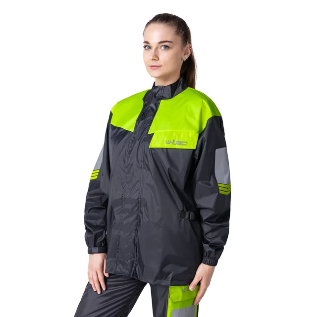 Moto pláštěnka W-TEC Igava - černá-fluo zelená