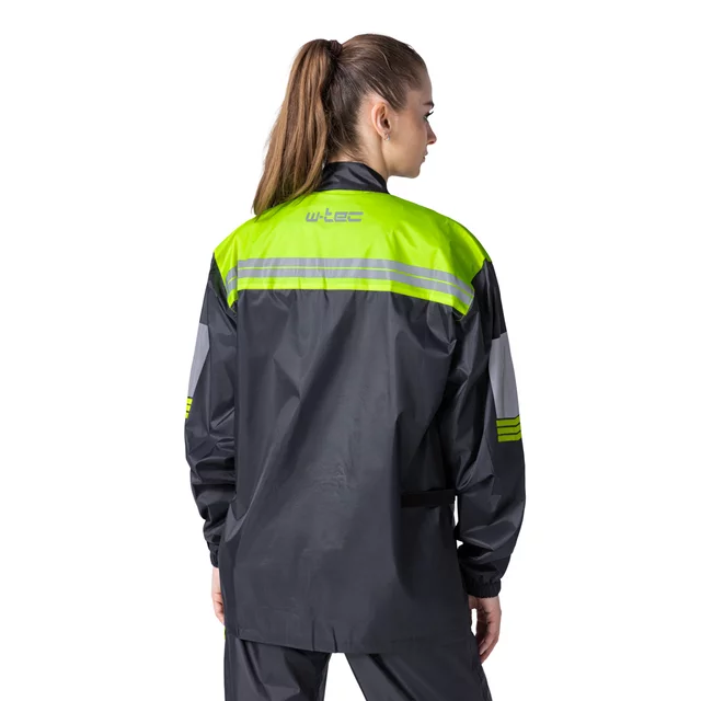 Moto pláštěnka W-TEC Igava - černá-fluo zelená