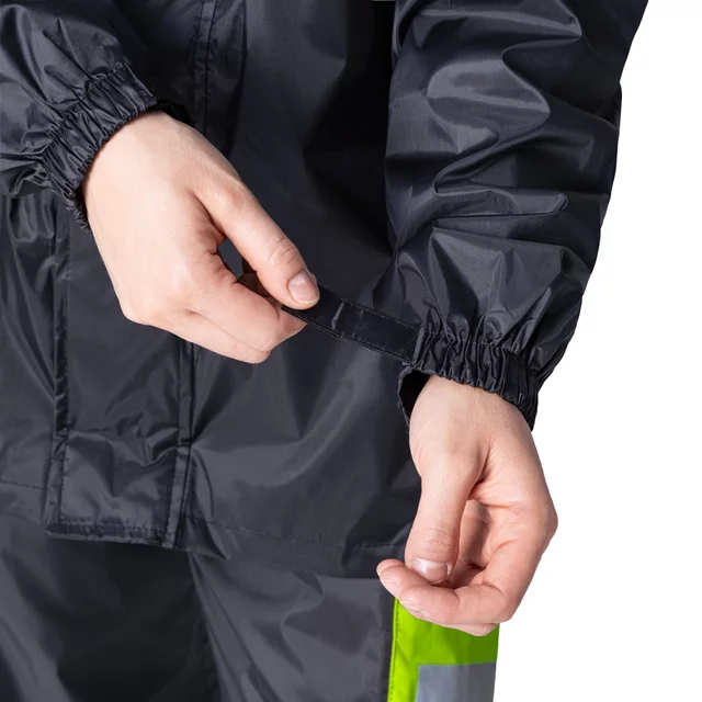 Moto pláštěnka W-TEC Igava - černá-fluo zelená