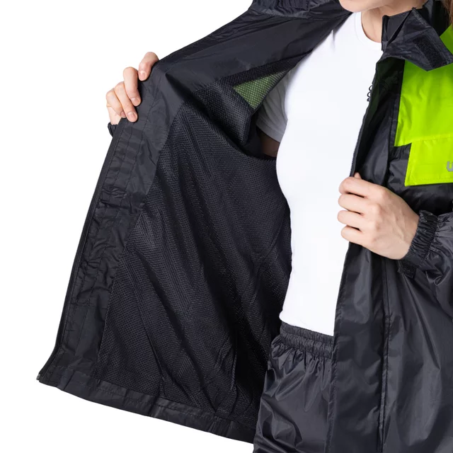 Moto pláštěnka W-TEC Igava - černá-fluo zelená