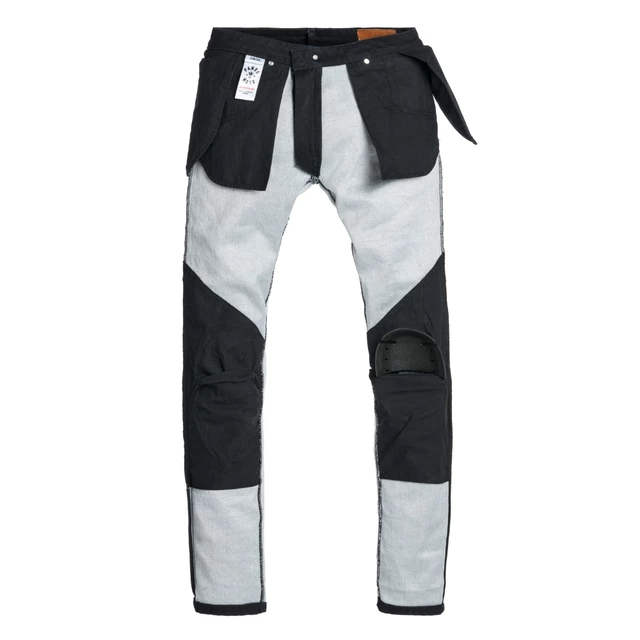 Pánské moto jeansy PANDO MOTO Steel Black