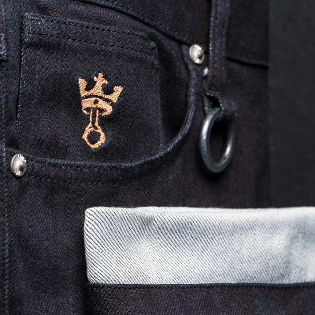 Pánské moto jeansy PANDO MOTO Steel Black