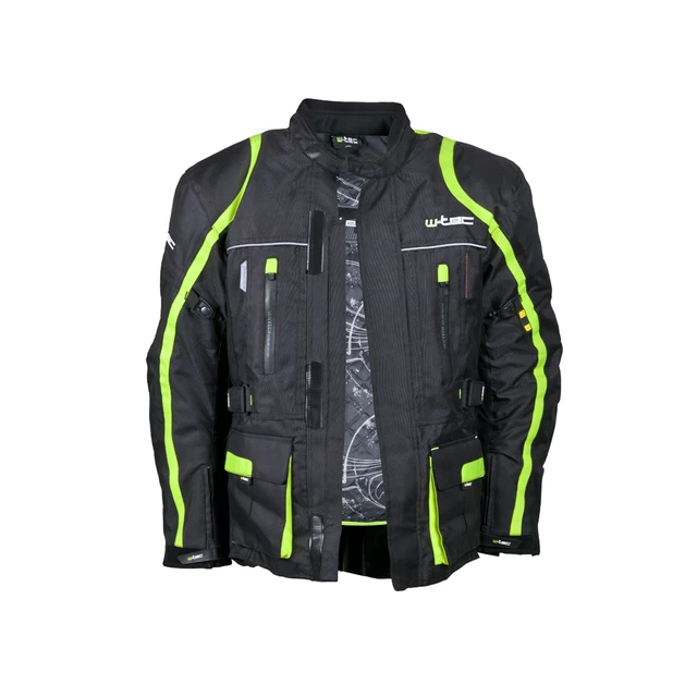 Men’s Long Moto Jacket W-TEC Glomnitz - Black-Green