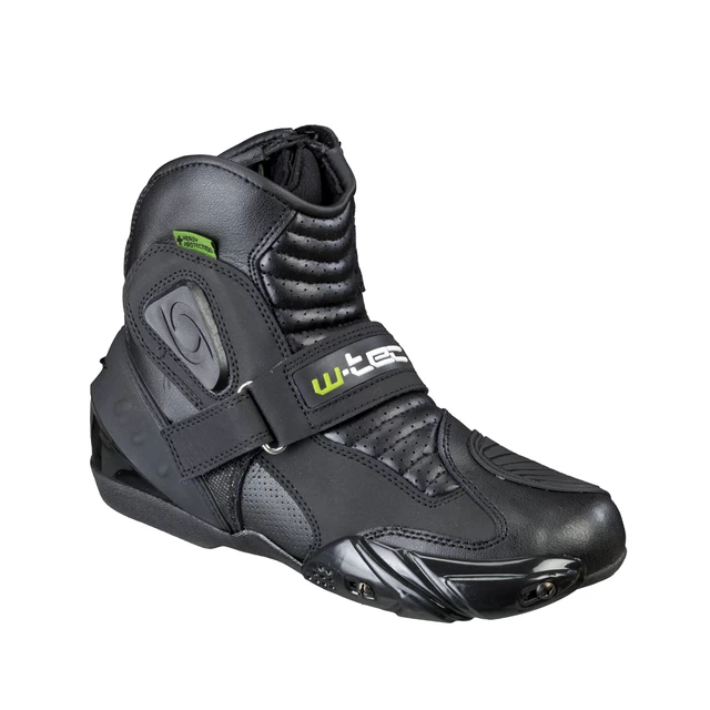 Men’s Leather Moto Boots W-TEC Tochern NF-6032 - Black - Black