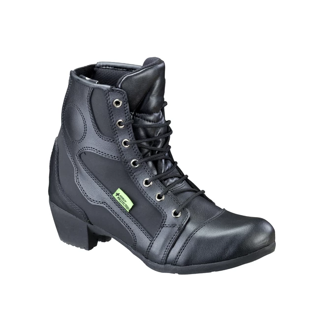 Women’s Leather Moto Boots W-TEC Jartalia - Black - Black