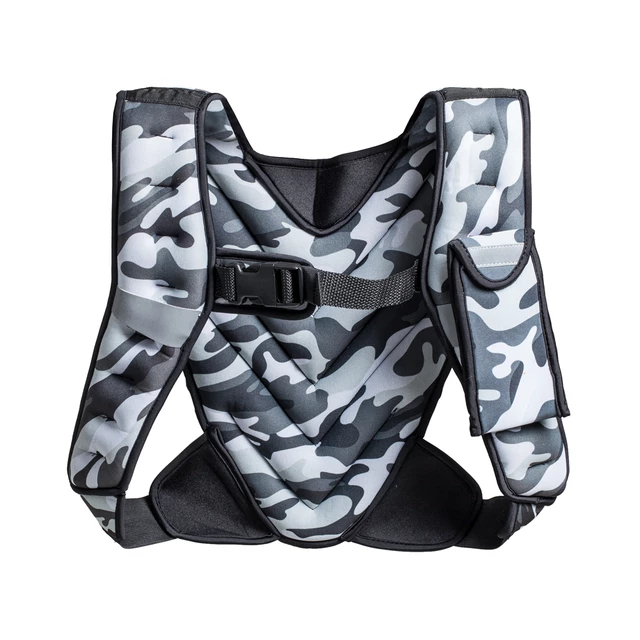 Weighted Vest inSPORTline Klaper 5 kg - Camu Grey - Camu Grey