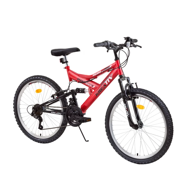 Juniorský bicykel DHS Kreativ 2441 24" - model 2015 - červená - červená