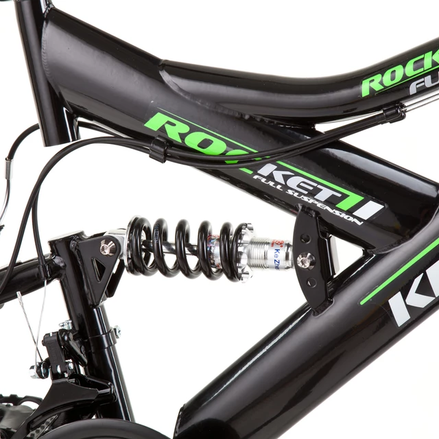Celoodpružený bicykel DHS Kreativ 2641 26" - model 2015 - čierno-zelená