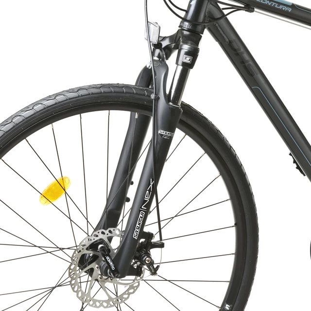 Das Crossing-Fahrrad DHS Contura 2867 28" - das Modell 2015 - schwarz
